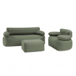 Uppblåsbar soffggrupp i tålig och lättskött polyester, perfekt för campingtrippen!