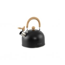 Plystrende kaffekjele i rustfritt stål (1,8 liter) for camping med telt, campingvogn eller bobil.