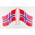 Selvheftende Flaggklistremerke Norge20 x 14 cm