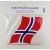 Selvheftende Flaggklistremerke Norge20 x 14 cm