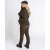 Pinewood Harriette Polstret Fleecejakke Dame Grønn/Suede Brun