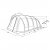 Målskisse for familieteltet Outwell Edmonds 6 TC