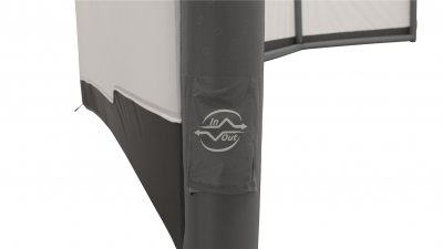 Ventilen till stativet/ramen är skyddad när den inte används.