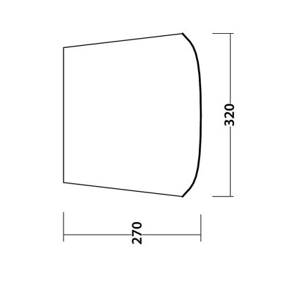 Outwell Touring Canopy Soltak Täckningsskiss.