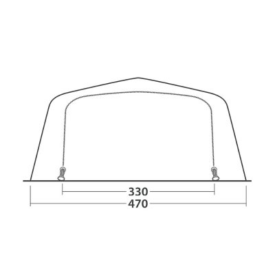 Dörrskiss för familjetältet Outwell Wood Lake 7ATC