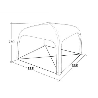 Mått för Outwell Air Shelter trädgårdstält