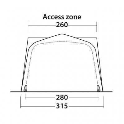 Anslutningsskiss Outwell Maryville 260SA Biltält.