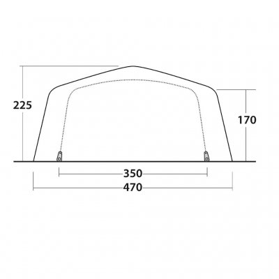 Dörrskiss för familjetältet Outwell Knoxville 7SA