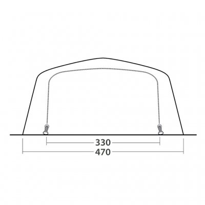 Dörrskiss för familjetältet Outwell Wood Lake 7ATC