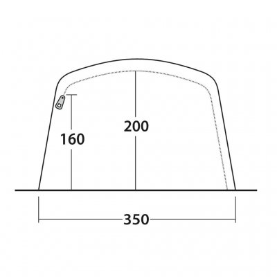 Dörrskiss för familjetältet Outwell Avondale 5PA