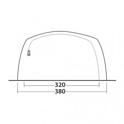 Dörrskiss för familjetältet Outwell Greenwood 6.