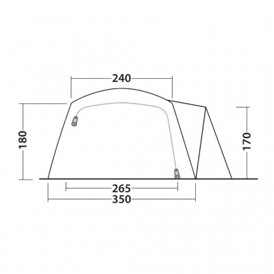 Mått på dörren på Outwell Nevada 5P