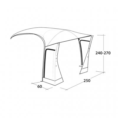 Outwell Crossville 250SA Høy Tilkobling - Fynd