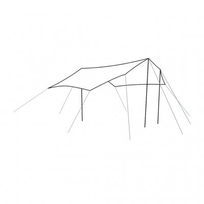 Dimensjoner på Outwell Canopy M presenning og solseil for familietelt.