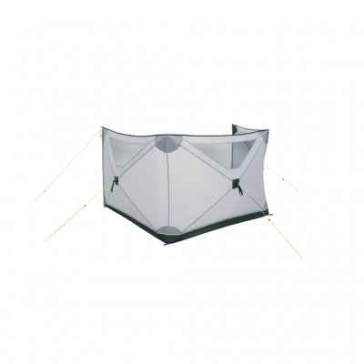 Vindskjermen kan være helt frittstående i visse posisjoner