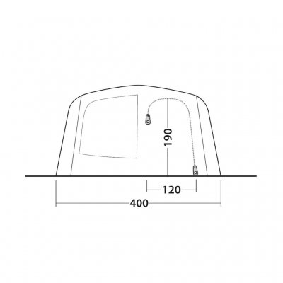 Dørmål for Outwell Tennessee 6+2 Air