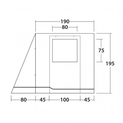 Skisse av Outwell Backroads Markiserom