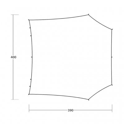 Mål fra over presenningen Outwell Louisiana L soltak.