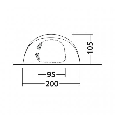 Høyde Outwell Nexion 3 Forest.