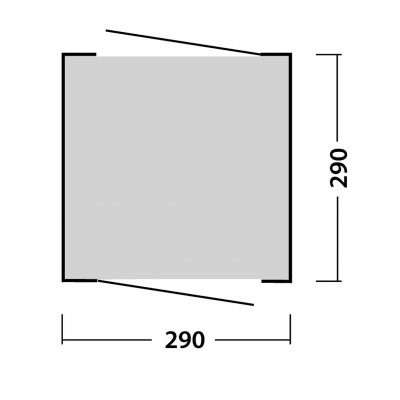 Planlösning för Easy Camp Daytent Trädgårdstält.