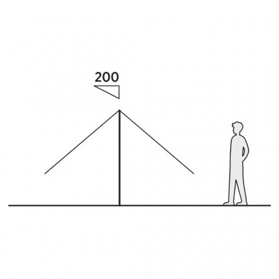 Høydetegning for Easy Camp Totak Tarp 4 x 4 m