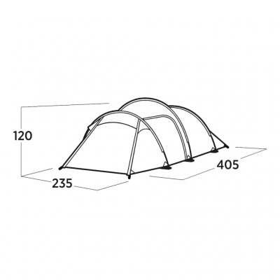Dimensjoner på Easy Camp Pasvik 4-teltet