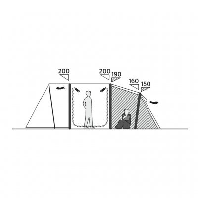 Høydeskisse for Easy Camp Kullen 6 Air