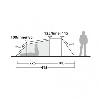 Höjdskiss Robens Nordic lynx 4 vintertält