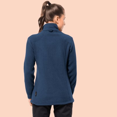 Tålig och varm fleecejacka från Jack Wolfskin i 100 % återvunnet material.