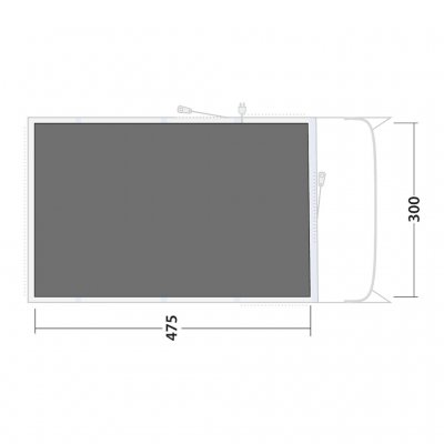 Footprint/golvskydd till ditt Outwell Denver / Ohio / Colorado 5 Air Familjetält