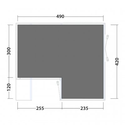 Måltegning for Maryland / Virginia 5 floor protector.