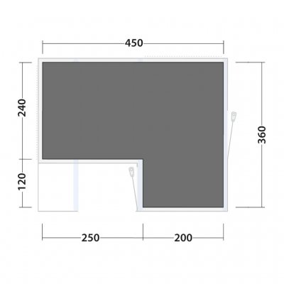 Måltegning for Michigan 4 floor protector.