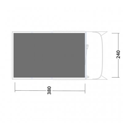 Måltegning for Monterey 4 Air floor protector.