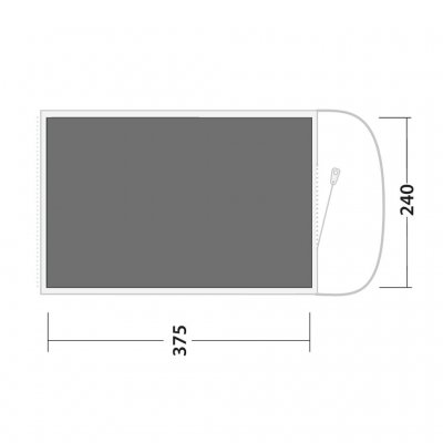 Golvskyddet täcker hela tältet.