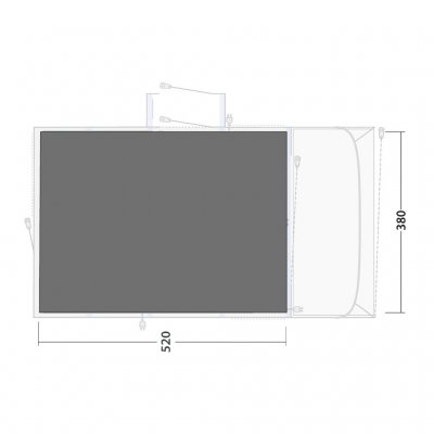 Måltegning for Montana 6 floor protector.