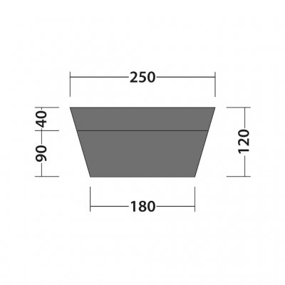 Gulvbelegget ligger under hele teltet og beskytter mot fuktighet, smuss og slitasje.