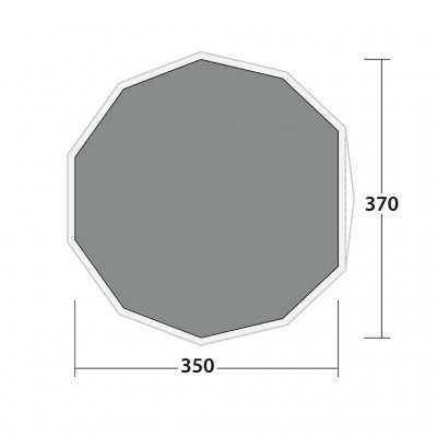 Golvskyddet täcker hela tältet och skyddar mot smuts och väta.