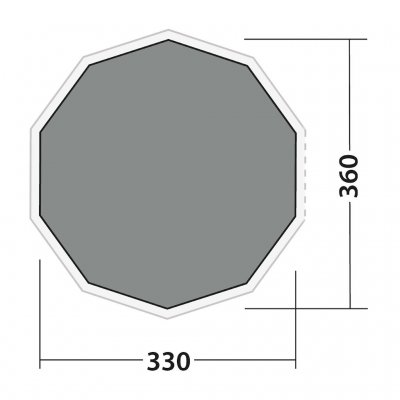 Mattan till Robens Klondike/Settler Field täcker hela tältet.