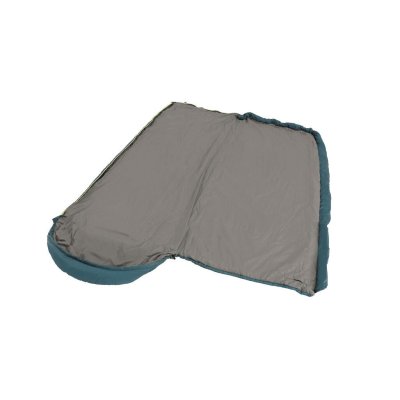 Öppna upp sovsäcken och fäst ett lakan.