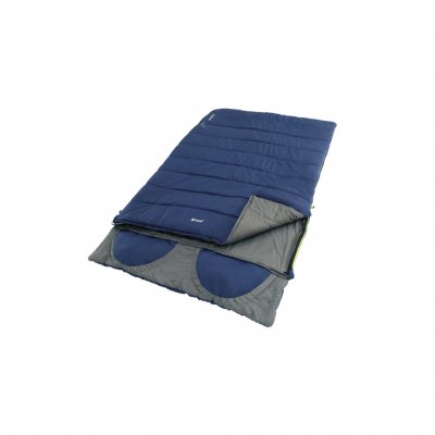 Outwell Contour Lux Dubbel Varm dubbel campingsovsäck med inbyggda kuddar som passar hela campingsäsongen.