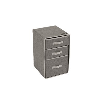 Sängbord från Outwell med tre lådor med handtag i tåligt polyestertyg - perfetkt för campingsemestern.