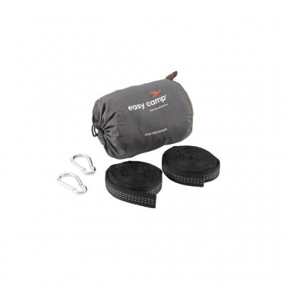 Komplett sett – hengekøye, karabinkroker og stropper inkludert sammen med oppbevaringspose.