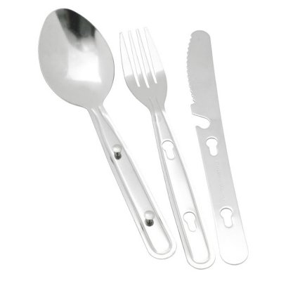Resebestick med kniv, gaffel, sked samt kapsylöppnare