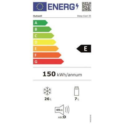 Outwell Deep Cool 35 kompressordriven kylbox har energiklass E.