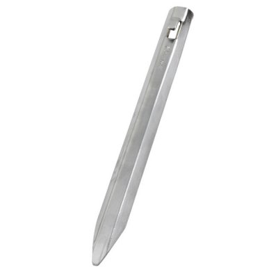 25 cm lång kraftig hörnformad tältpinne.