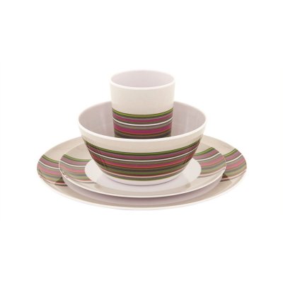 Outwell Blossom Röd campingservis för 2 personer i melamine