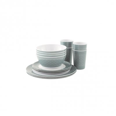 Outwell Blossom Blue Shadow campingservis för 4 personer i melamine.
