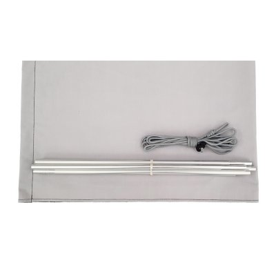 Projektorduk, stänger och lina ingår.