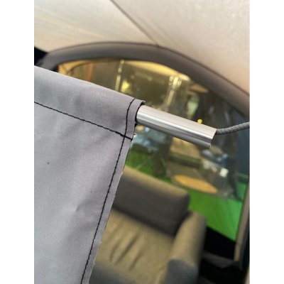 Stänger för att hålla duken sträckt ingår.