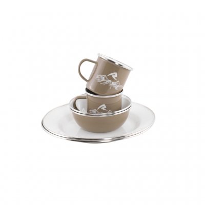 Emalje er perfekt for camping da det er et slitesterkt materiale som er lett å vaske.